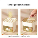 Dispenser de Gelo 48 Cubos com Gaveta Botão Solta Gelo e Pegador